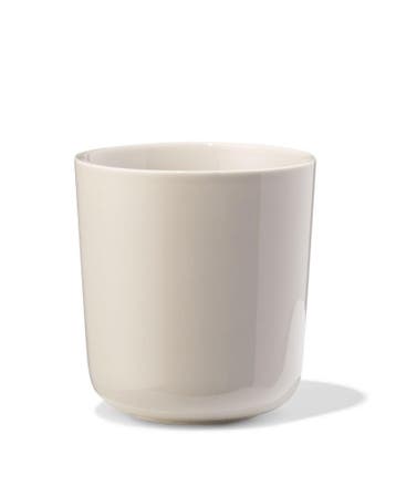 HEMA Cappuccinomok 350ml Knap new bone china grijs, Verzenden, Nieuw
