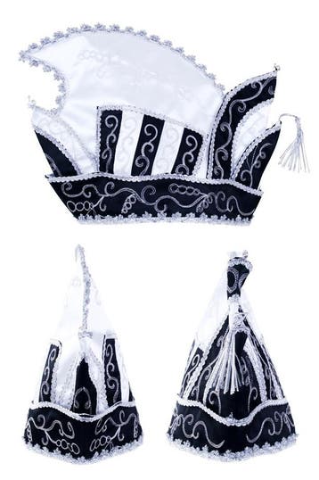 KIMU® Prins Carnaval Steek Muts Zwart Prinsenmuts Raad Elf Z, Kleding | Heren, Carnavalskleding en Feestkleding, Ophalen of Verzenden