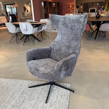 Relaxfauteuil Isanta - Grijs - IN.HOUSE, Nieuw, 75 tot 100 cm, Ophalen of Verzenden, Modern