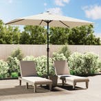 vidaXL Parasol vierhoekig zandwit 200 x 300 cm, Tuin en Terras, Verzenden, Nieuw, 3 tot 4 meter