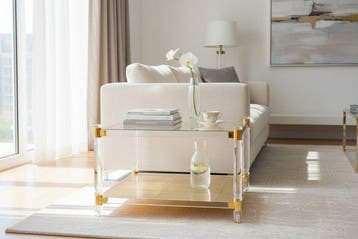 Estilo Maison - Bijzettafel - Kristal - Vierkante, Nieuw