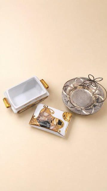 Vide-poche (2) - Damiani - Zilver 800 en Porselein
