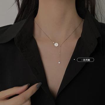 Zilveren Ketting met Witte Bloem met diamant 925, Verzamelen, Verzenden, Nieuw