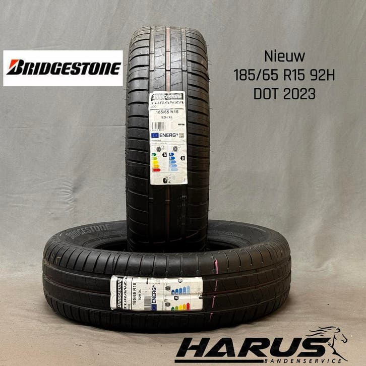 185/65/15 92H Bridgestone zomerbanden nieuw 2xGRATIS MONTAGE, Auto-onderdelen, Banden en Velgen, 15 inch, Erkend duurzaam, Zomerbanden