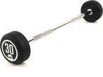 Muscle Power Vaste Halterstang - 30 kg - Rubber - Zwart, Verzenden, Nieuw