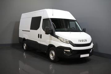 Iveco Daily 35S16V 2.3 L3H2 155 pk Aut. DC Dubbel Cabine EXP, Automaat, Stof, Gebruikt, Euro 6