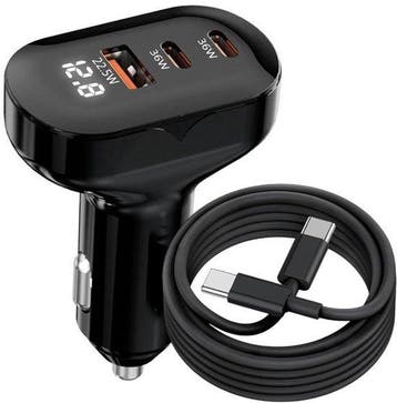 Autolader auto – 72W Snellader – 2x USB-C + USB-A – PD &, Ophalen of Verzenden, Nieuw