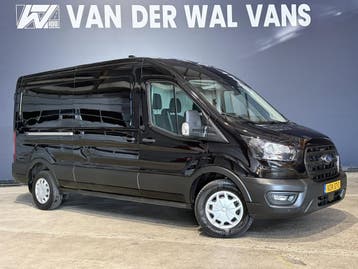 Ford Transit 2.0 TDCI 130pk L3H2 Euro6 Airco | Apple Carplay, Stof, Gebruikt, Zwart, Dealer onderhouden
