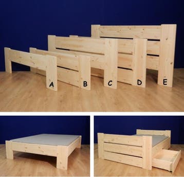 in 5 stappen je eigen BED model-maat-laden, Nieuw, Tweepersoons