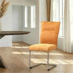 Leren eetkamerstoel Retro, Huis en Inrichting, Stoelen, Ophalen of Verzenden, Nieuw, Leer, Modern
