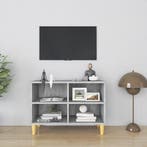 vidaXL Tv-meubel met houten poten 69,5x30x50 cm grijs sonoma, Verzenden, Nieuw, 50 tot 100 cm, Minder dan 100 cm