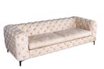 Chesterfield 3-zitsbank MODERN BAROK 235cm champagne fluweel, Ophalen of Verzenden, Nieuw