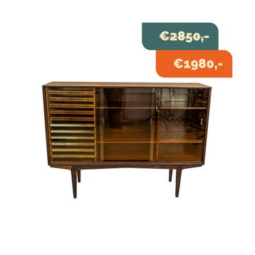 Highboard | Vintage | Palissander |  3847, Huis en Inrichting, Kasten | Wandmeubels, Ophalen of Verzenden, Zo goed als nieuw, Overige houtsoorten