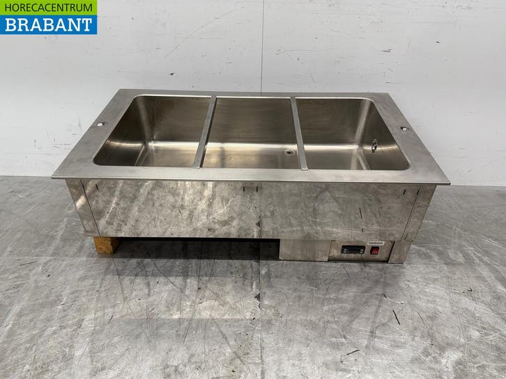 RVS Inbouw Bain Marie 3 x 1/1 GN 400V Horeca, Zakelijke goederen, Horeca | Keukenapparatuur, Gebruikt, Ophalen of Verzenden