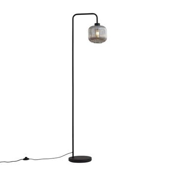 Design vloerlamp zwart met smoke glas - Ana, Verzenden, Nieuw, Design
