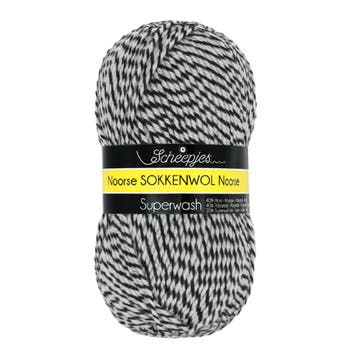Scheepjes Noorse Wol Markoma 100g - 6845 - Beige, Zwart, Verzenden, Nieuw