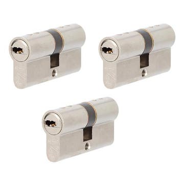 Deurbeslag | Cilinder | Nemef NF4 | 30/30 mm | 3 stuks, Doe-het-zelf en Verbouw, Verzenden, Nieuw