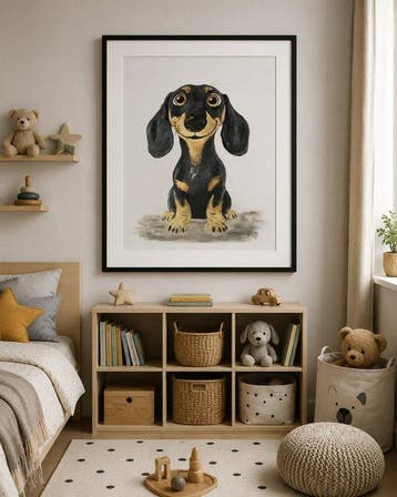 Tetiana Zaitseva - Acrylic Painting XL Kid’s dog no 278