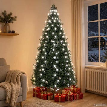 vidaXL Kerstboomverlichting met 210 LEDs koudwit net 210 cm, Verzenden, Nieuw, Kunststof