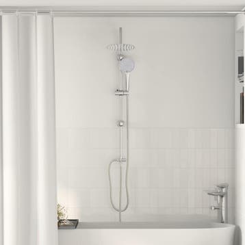 vidaXL Douche systeem Zilver 47 x 20 x 95 cm Roestvrij staal, Verzenden, Nieuw