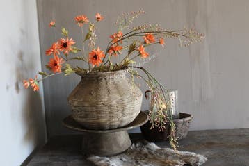 Zijden Daisy tak orange 59 cm, Ophalen of Verzenden, Nieuw