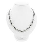 Zilveren robuuste gourmetschakel ketting, Sieraden, Tassen en Uiterlijk, Kettingen, Ophalen of Verzenden, Gebruikt, Overige kleuren