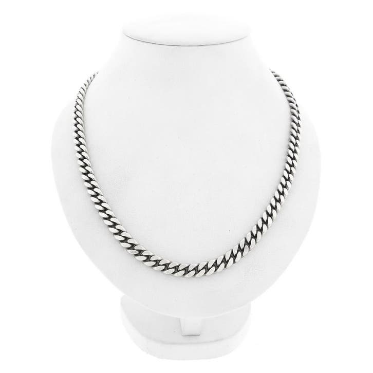 Zilveren robuuste gourmetschakel ketting, Sieraden, Tassen en Uiterlijk, Kettingen, Zilver, Gebruikt, Zilver, Ophalen of Verzenden