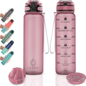Lekro Motivatie Waterfles - Motiverende Drinkfles met, Ophalen of Verzenden, Zo goed als nieuw