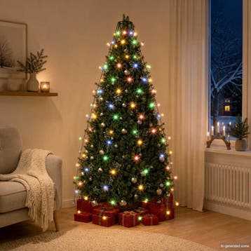 vidaXL Kerstboomverlichting met 150 LEDs meerkleurig net, Verzenden, Nieuw, Kunststof