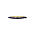 Gouden ring met blauw emaille 14 karaat, Verzenden, Zo goed als nieuw, Goud