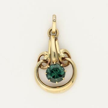 Hanger - 14 karaat Geel goud Spinel