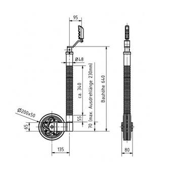 Neuswiel KARTT Premium 48mm geribbeld met Turn-Lock systeem, Ophalen of Verzenden, Nieuw