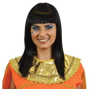 Cleopatra pruik zwart, Verzenden, Nieuw, Feestartikel