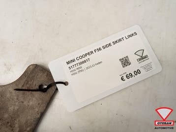 Mini Cooper F56 Side Skirt Links 51777300817, Ophalen, Gebruikt, Mini