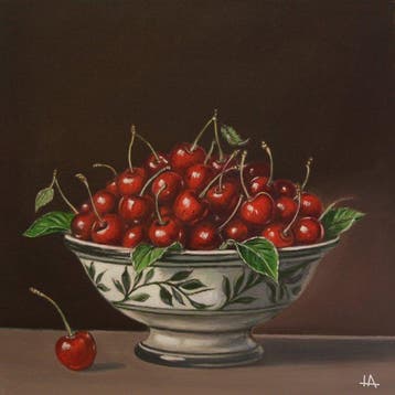 Antonio Lucignano - Vassoio con ciliege