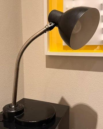 Lamp - Staal, wrijven - Lamp Ugo Pollice, Antiek en Kunst, Antiek | Lampen