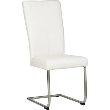 Leren eetkamerstoel Dry - Toledo Bianco (gebroken wit) -, Huis en Inrichting, Stoelen, Wit, Nieuw, Leer, Ophalen of Verzenden