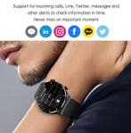 NFC Smartwatch – Bluetooth Bellen, Sport & Waterdicht, Rimmo, Stressniveau, Verzenden, Zwart