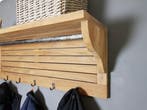 Teak wandkapstok 130cm - Naturel, Huis en Inrichting, 100 tot 150 cm, Overige typen, Nieuw, Ophalen of Verzenden