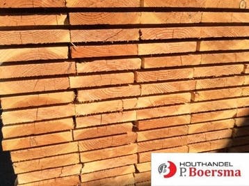 Douglas Potdekselplank  fijnbezaagd voor slechts €1,95 m1, Tuin en Terras, Palen, Balken en Planken, Nieuw, 250 cm of meer, Planken