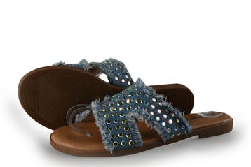 Ann Rocks Slippers in maat 37 Blauw, Slippers, Ann Rocks, Zo goed als nieuw, Verzenden