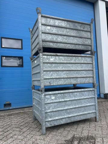 Stapelbak, stapelbakken, partij aanbieding, stalen bak,, Doe-het-zelf en Verbouw, Ophalen, Gebruikt, 100 cm of meer, 60 cm of meer