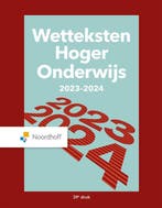 9789001043889 Wetteksten Hoger Onderwijs 2023-2024, Boeken, Schoolboeken, Verzenden, Zo goed als nieuw, Redactieraad