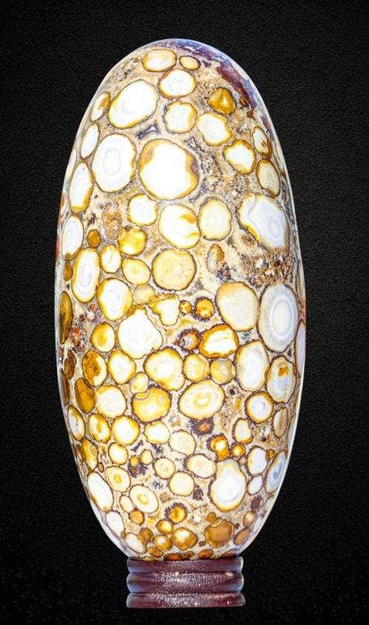 Innerlijke Rust Gele Cobra-Jaspis Lingam - Hoogte: 270 mm -, Verzamelen, Mineralen en Fossielen