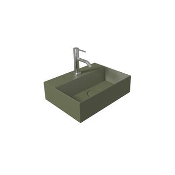 Fontein Salenzi Spy 40x30 cm Mat Groen (inclusief, Doe-het-zelf en Verbouw, Sanitair, Ophalen of Verzenden, Nieuw