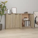 vidaXL Dressoirs 2 st 60x30x70 cm bewerkt hout sonoma, Verzenden, Nieuw, 50 tot 100 cm, 25 tot 50 cm