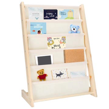Boekenkast Kind - Hout - Linnen - 81 x 58,5 x 30 CM, Ophalen of Verzenden, Nieuw in verpakking