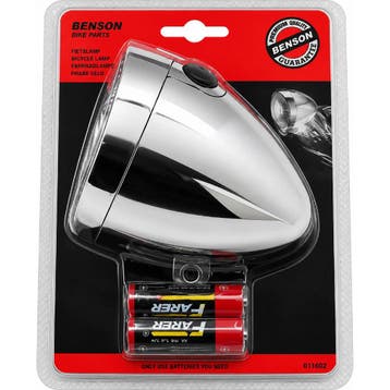 Benson Retro fietskoplamp - chroom - 1 LED - 15 meter zic..., Ophalen of Verzenden, Nieuw