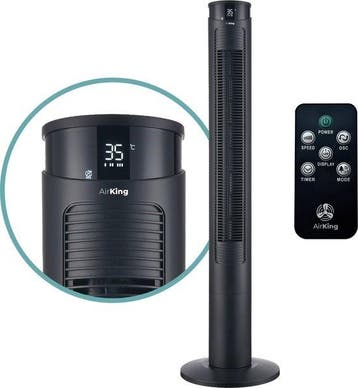 AirKing Torenventilator 117cm - Zwart, Verzenden, Nieuw