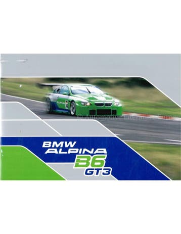 2009 BMW ALPINA B6 GT3 BROCHURE ENGELS, Nieuw, Author
